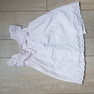 Patachou Eyelet Swiss Dot Light Pink Dress Size 6m